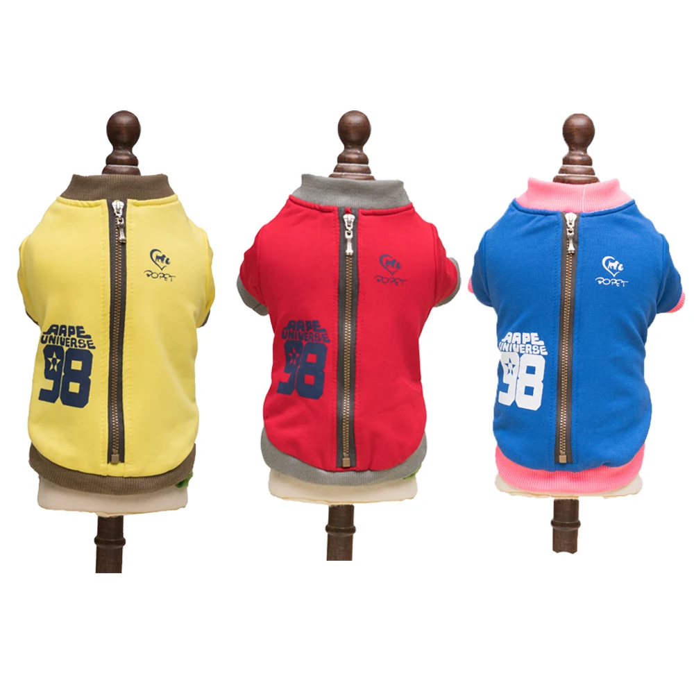 
High Quality Wholesale Stocked Knitted Custom Pet Jacket Dog Clothes With Zipper 