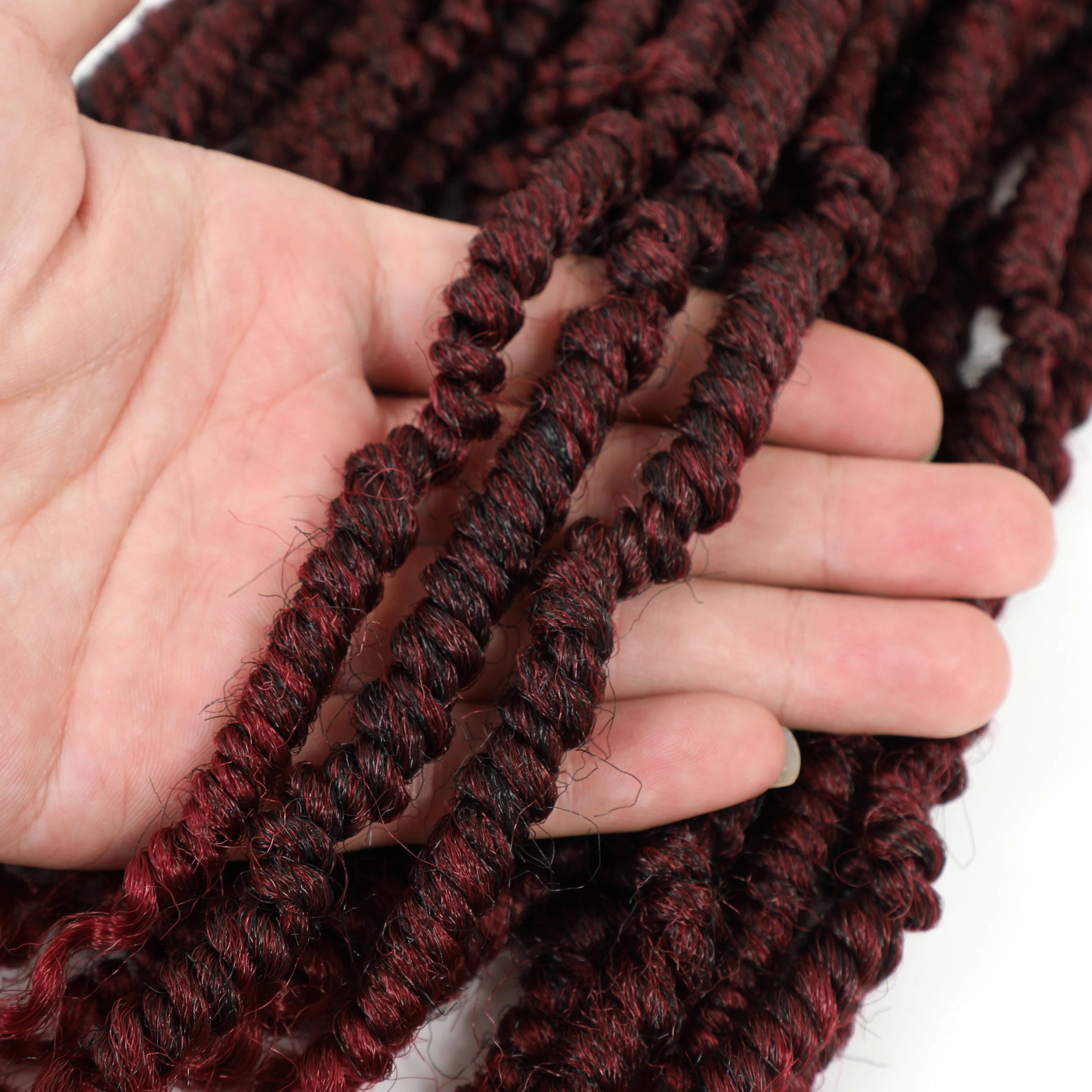 Bomb Twist Hair Spring Passion Twist Crochet Hair Prelooped Dreadlocks Synthetic Braids Hair Extension