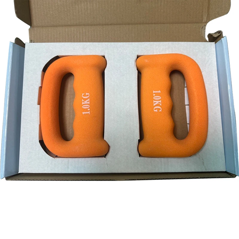 JY new gym fitness 1kg plastic dipping dumbbell household small iron dumbbell set