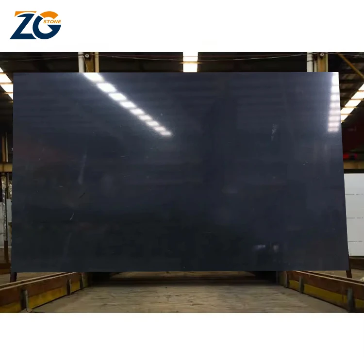 ZGSTONE Popular Design 1200x2400MM Black Marble Slabs Stone Wall Flooring Format Big Size Slab Tile Kitchen Countertops