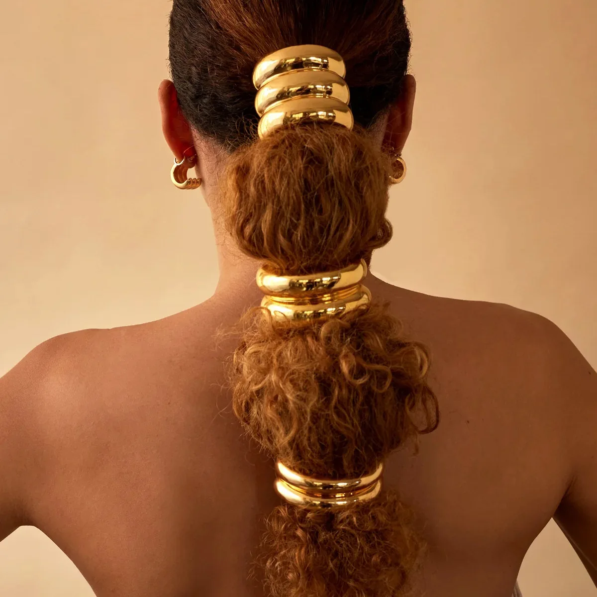 Metal Hair Tie Ponytail Hair Cuff Gold Ponytail Headband Silver Metal Hair Ties for Women Girls