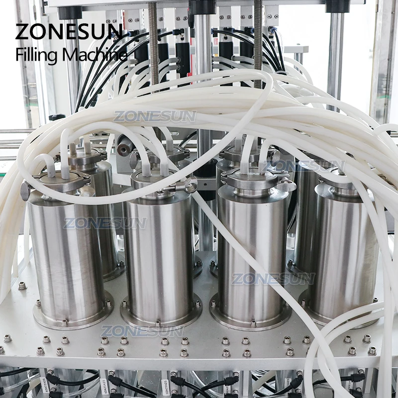 ZONESUN ZS-VTZL8A Automatic Eye Drops Cosmetic Soda Water Beverage Filler Fragrance Vacuum Liquid Bottle Perfume Filling Machine