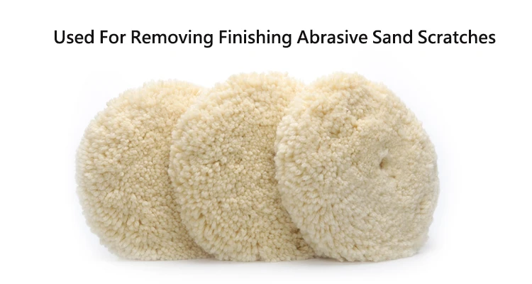 Good Quality And Low Price wholesale cheap 7 inch white wool polishing pads single side wool buffing pads for cars polishing