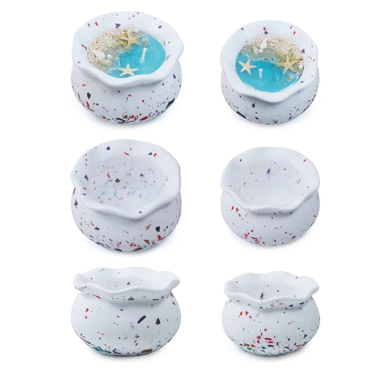 Fish Tank Candle Jar Silicone Mold DIY Creative Jewelry Storage Box Succulent Flower Pot Concrete Resin Plaster Mould Home Decor