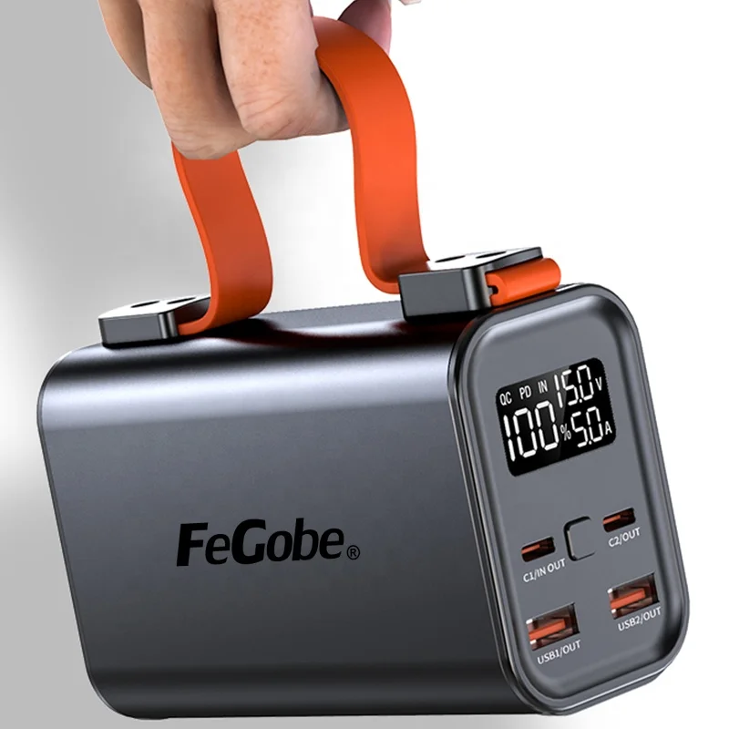 100W 30000mah 19V universal laptop powerbank laptop power supply with led lamp