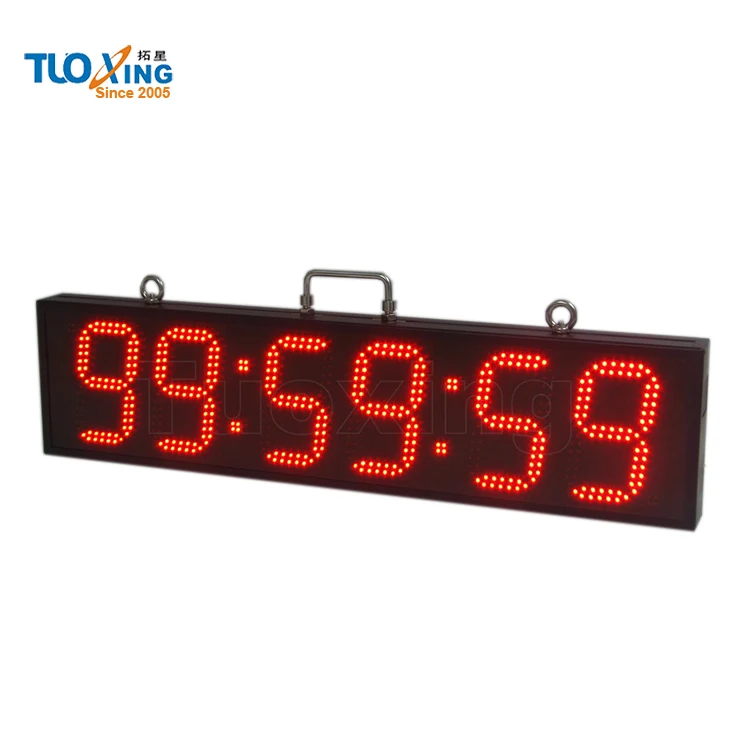 6 inch 6 digits led digital countdown timer outdoor countdown marathon clock