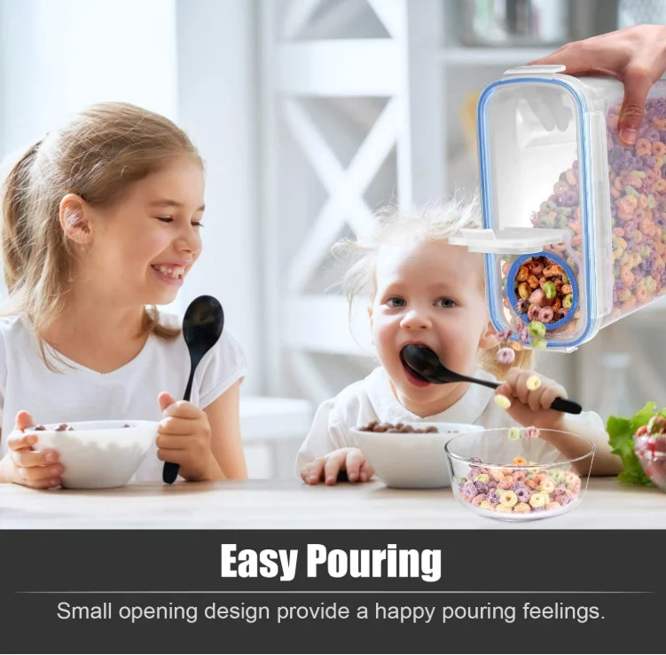 Cereal Storage Containers Airtight Food Storage Containers 4L(135oz) - Large Kitchen Storage Keeper - Easy Pouring Lid
