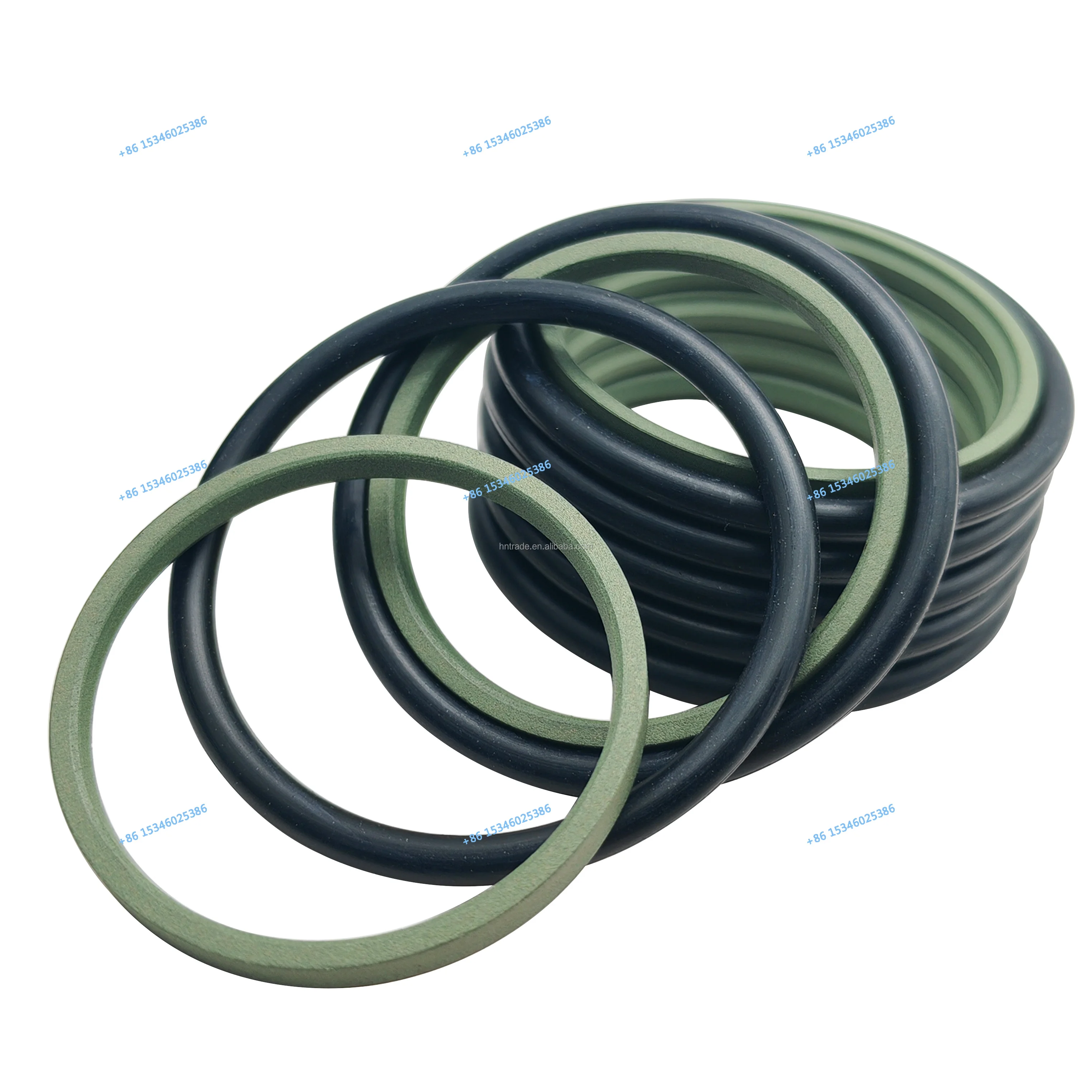 Hydraulic Cylinder Piston Rod STD OD Type NBR O-ring PTFE Filled Copper Powder Step Seal 25 * 35.7 * 4.2 Combination Seal