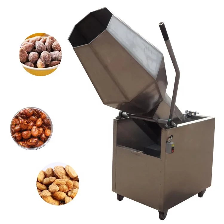 Low prices automatic beans nut peanut seasoning mixing machine for snack making machine