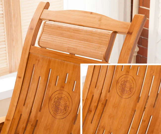 
Wholesale simple design home used foldable recliner comfortable stocked bamboo relaxing chair 