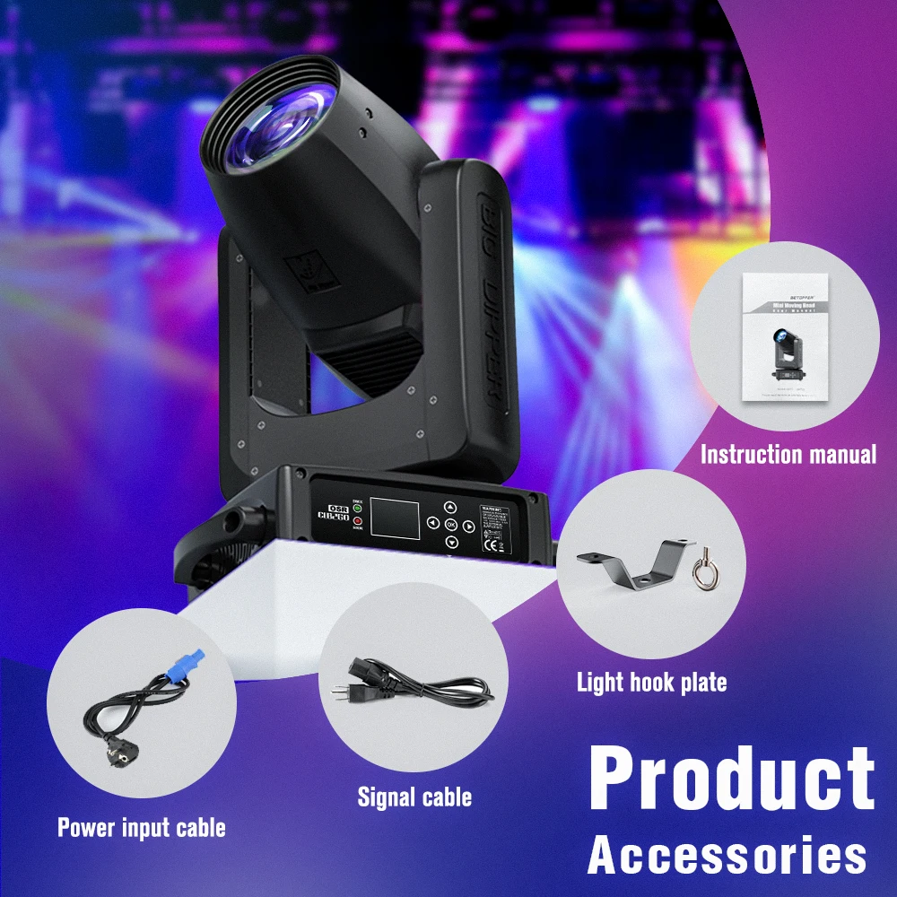 Big Dipper CLB260 DMX Disco Beam Light 260W 6kg Mini 9R Sharpy Moving Head Stage Lights Disco Club Lighting
