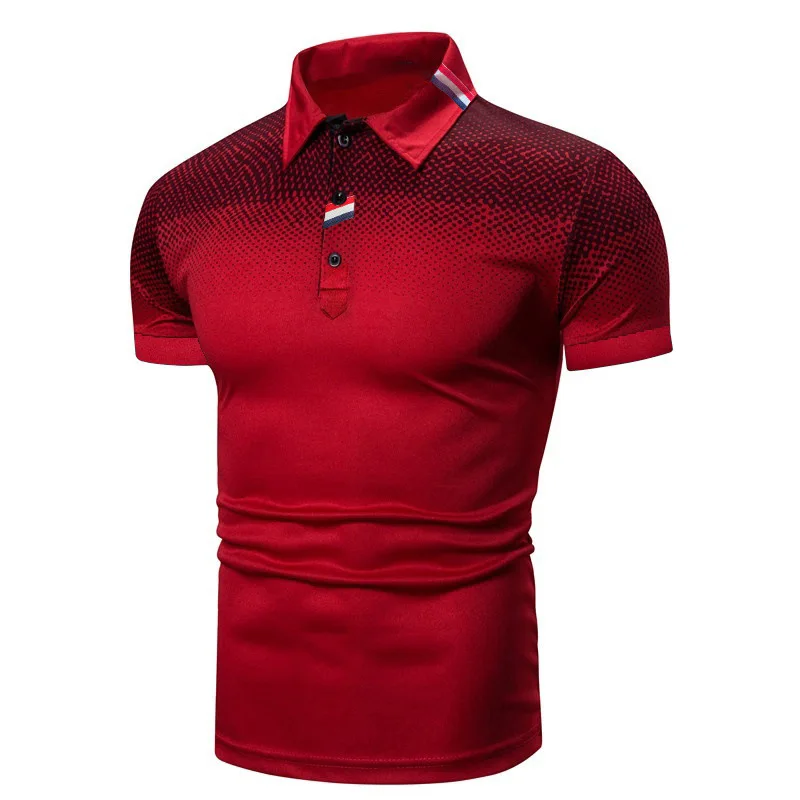Custom Men New Design  Embroidered Rubber Silicone Logo Sports Breathe Slim Fit Solid Color Golf Polo T Shirts