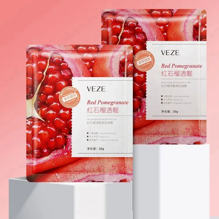 OEM VENZEN Private Label Orange Kiwi Blueberry Red Pomegranate Natural Organic Skin Care Whitening Moisturizing  Facial Mask