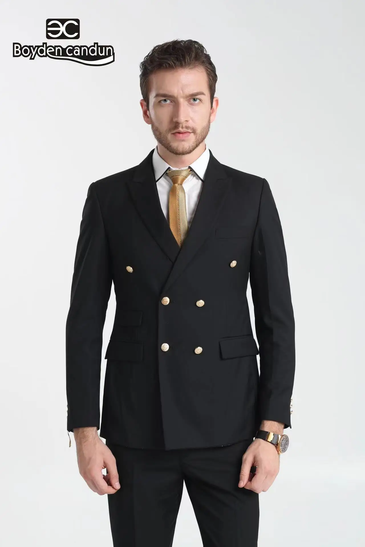 Italian Business 2 Pieces Royal Blue Classic Men Suit Groom Prom Tuxedos Grooms men Blazer Wedding suit for men