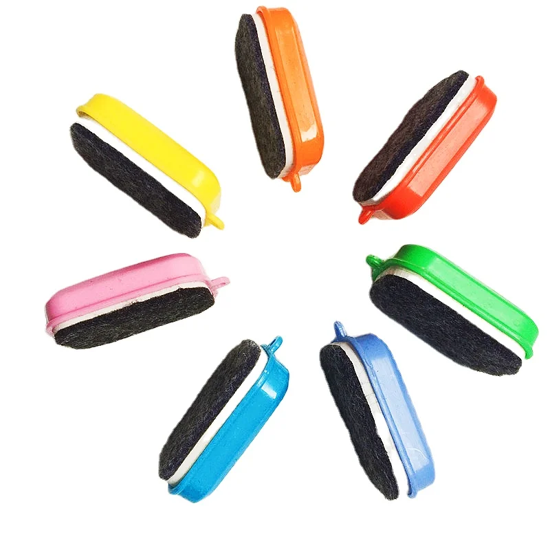 Hot sale colorful customizable mini magnetic PP new material whiteboard eraser