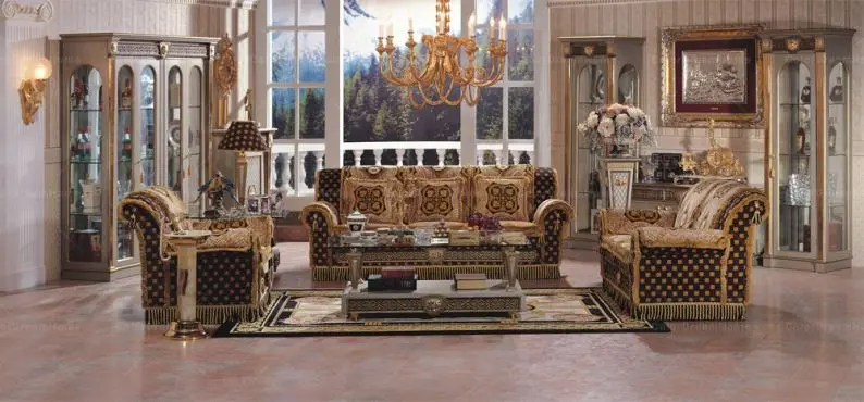 Arabic Furniture Luxury Display Cabinet Living Room