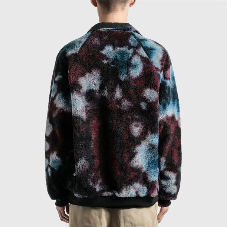 Reversible style mens sherpa fleece jackets customized color and design