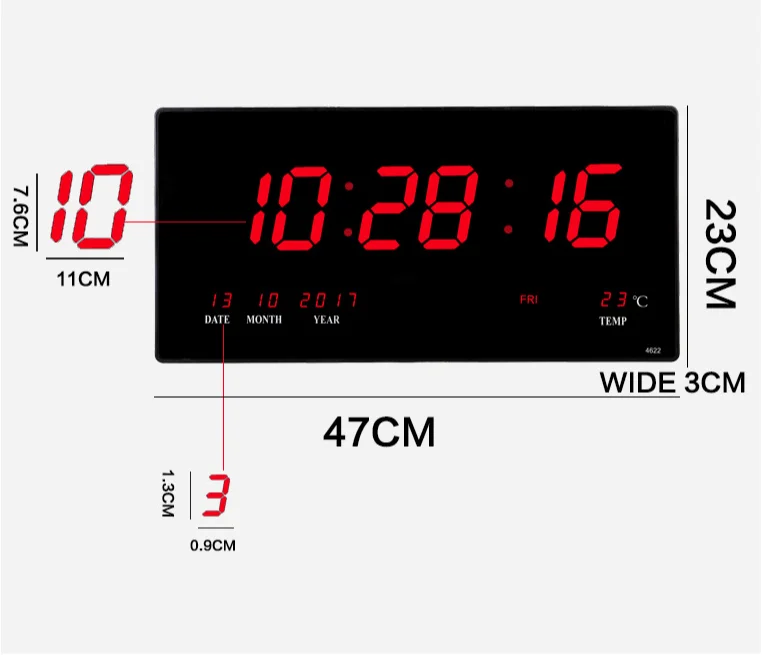 Jinling Shiyin Double sided Wall Digital Timer Clock  Portable Stopwatch/Outdoor Countdown