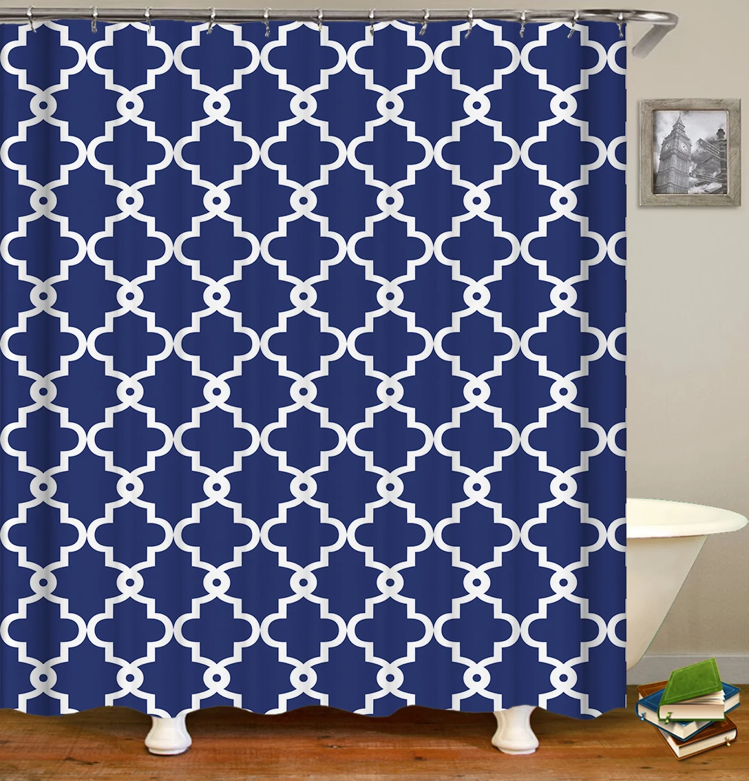 
i@home wholesale bathroom shower curtains 3d custom digital printing polyester good material 