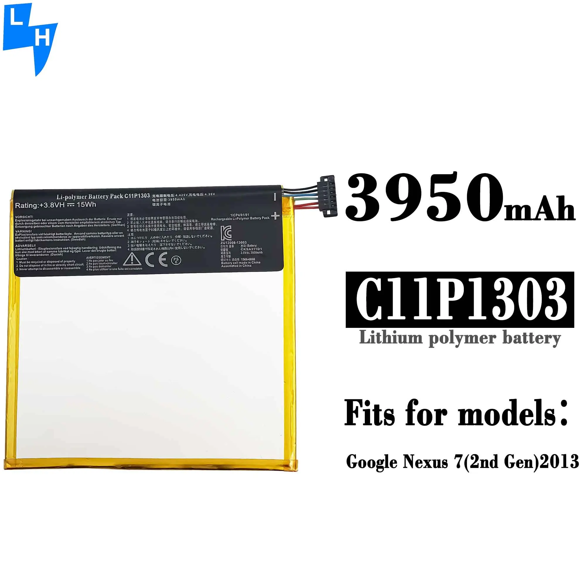 3950mAh C11P1303 Nexus 7 Gen2 2013 батарея мобильного телефона для ASUS Google