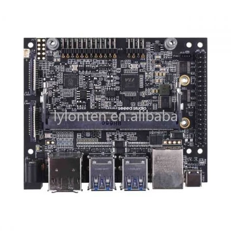 Computer J202 carrier Board for Jetson Nano/Xavier NX/TX2 NX, with 4xUSB, M.2 Key M,E same size of NVIDIA Jetson