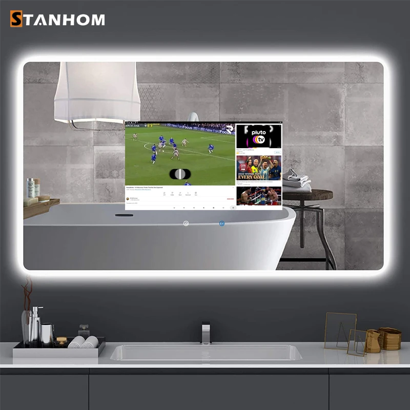 STANHOM Blue-tooth Music Speaker WIFI Android Smart LED Mirror