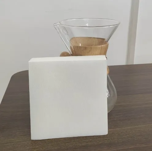 Natural 6 Cup Classic Bleached Large Square Pour Over Making Disposable Drip Chemex Filter Papers