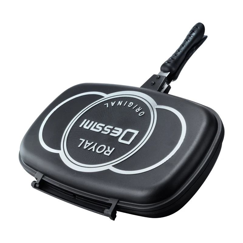 Алюминиевая антипригарная Двусторонняя сковорода для жарки с Сотами