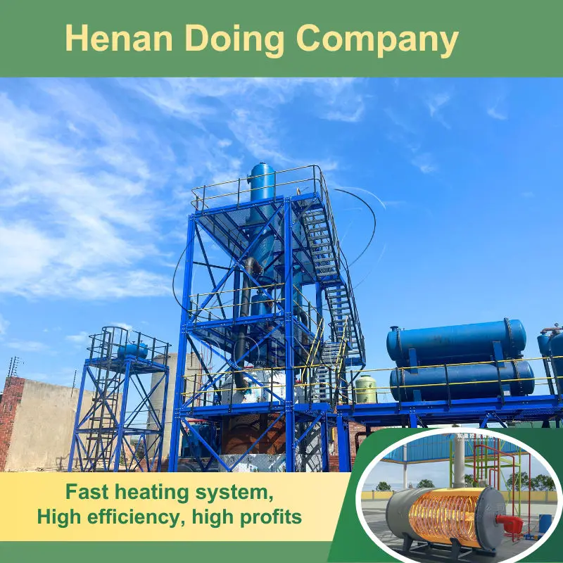 High diesel output Used tire pyrolysis oil Mini oil Pyrolysis and distillation Plant with CE ISO certificate