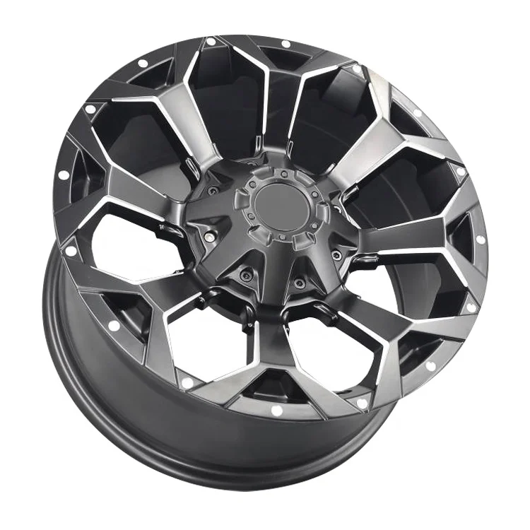 #R1016 multi spoke durable offroad wheels 6x139.7 16inch black car rim 17 16x8 aluminum wheel rim