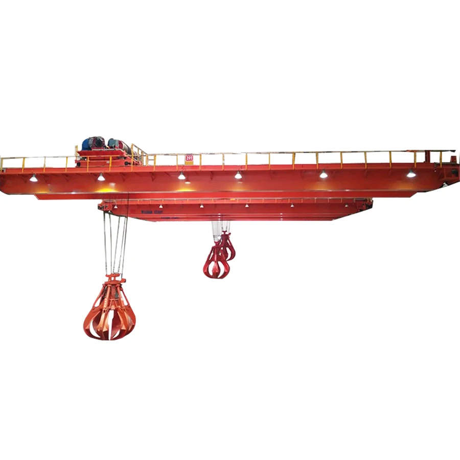 Factory direct sale  electric mobile winch double trolley double beam overhead crane
