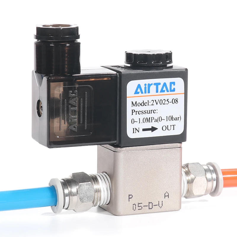 AIRTAC 2V02506/08 AC220V/DC24V Fluid Solenoid Valve 2V025 Integrated