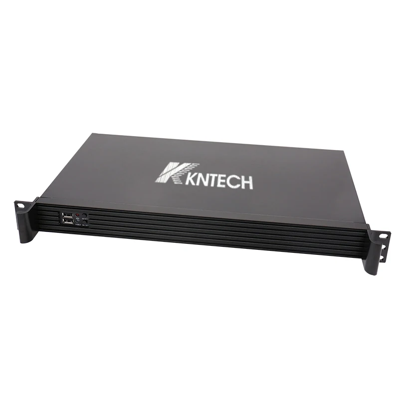 
Office VOIP server black metal 1U management Kntech KNTD 200 CE 200 users registered with internet phones 