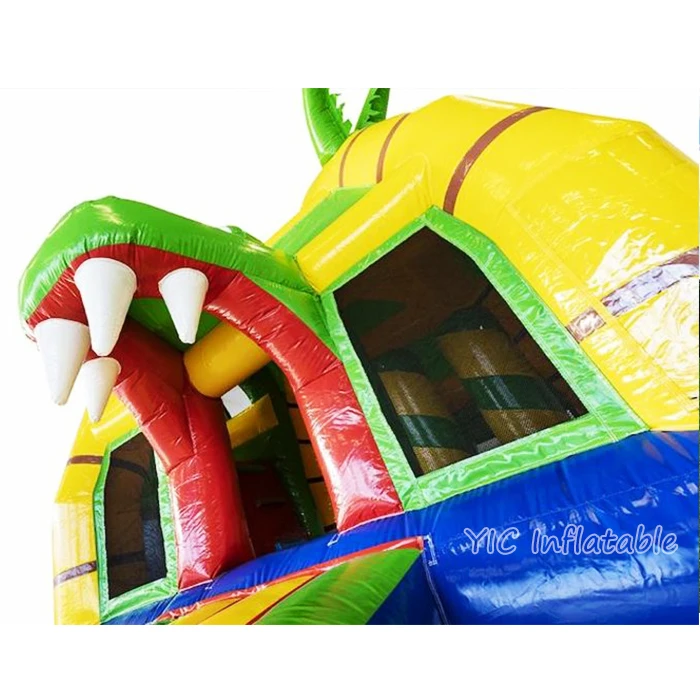 Commercial-Grade Inflatable  bounce house  Crocodile   Water Slide with Integrated Pool for Sale