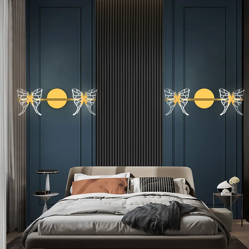 Wall Lamps Nordic Minimalist Wall Light With Butterfly  New Style Vintage Nordic Mounted Art Deco Modern Wall Lamp