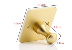 Square Base Self Adhesive or Drilling Screw Robe Hook Heavy Duty Wall Hooks Aluminum Hooks Waterproof for Hanging Coat Hat Door