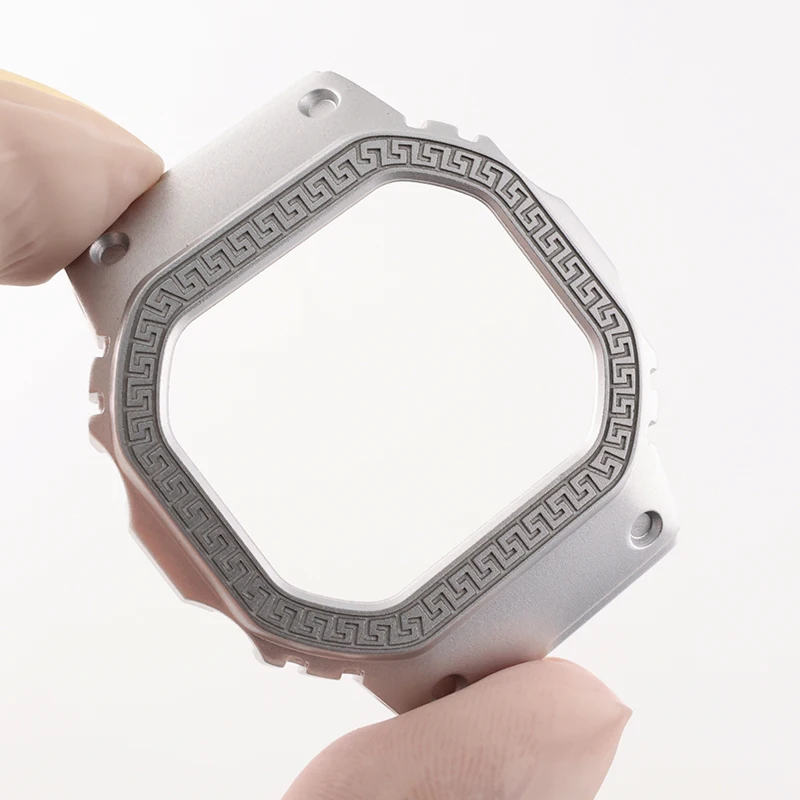 Giencreatives 2022 delicacy sliver 316Lsteel modified watchcase band parts for Casio Gshock DW5600 replacement accessories case