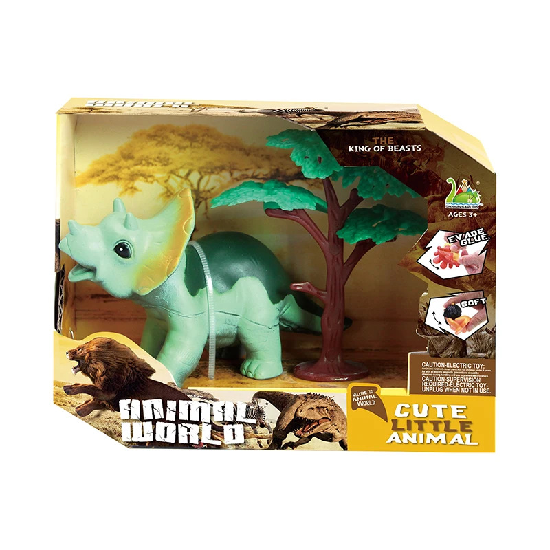 Factory Wholesale Hot Selling Cartoon Dino Combination Dinosaur Wildlife Toys Set Dinosaurs Toys For Kids