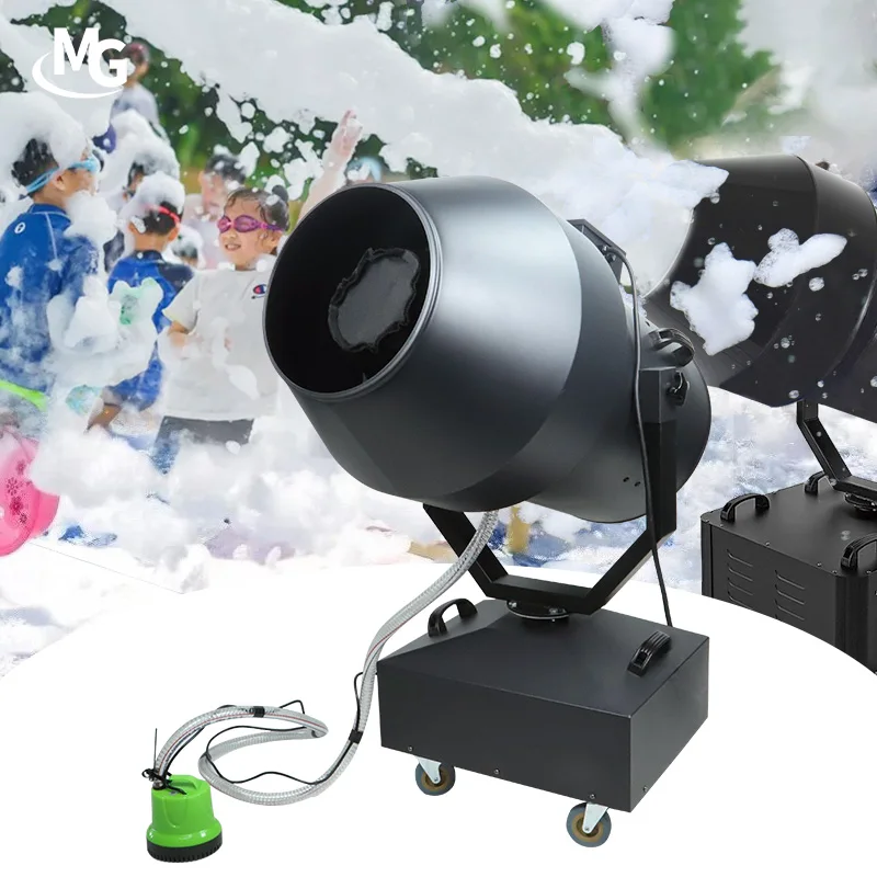3000W Small Automatic Head Shaking Swimming Pool Party Foam Machine For Parties Outdoor Amusement DJ Stage Jet Foam Show