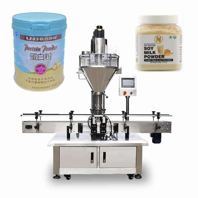 Automatic Capping And Labeling Nutritional Protein Milk Powder Screw Weighing Filling machine