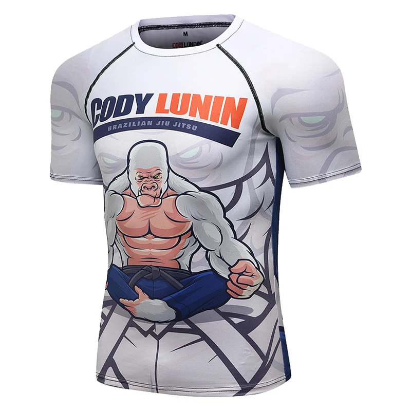 Пользовательский бренд/логотип MMA Футболка Топ гвардия Полная Сублимация короткий рукав Рашгард