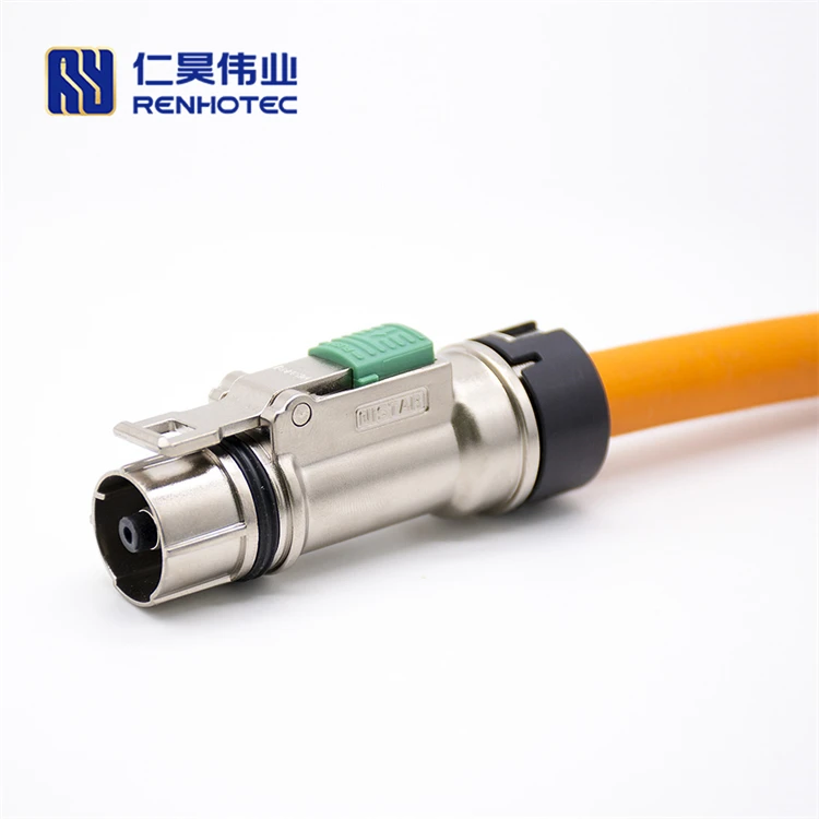High Voltage Electric Metal Shell 350A Connector 95mm2 HVIL A Key  Busbar Lug / Screw Holes Socket 1Pin Straight Power 1kv Plug