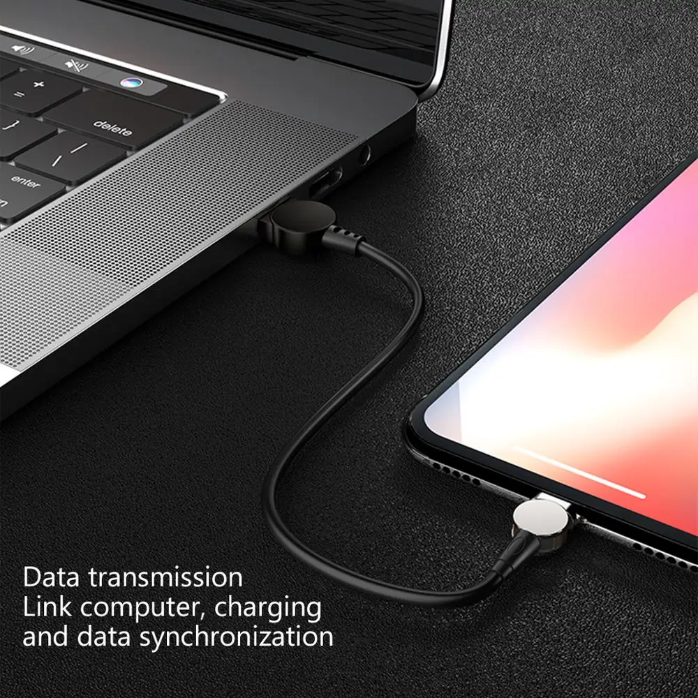  2 в 1 вращающийся магнитный usb-кабель чехол для iPhone XS Max XR X 8 быстрое зарядное устройство Micro USB кабель телефон Type