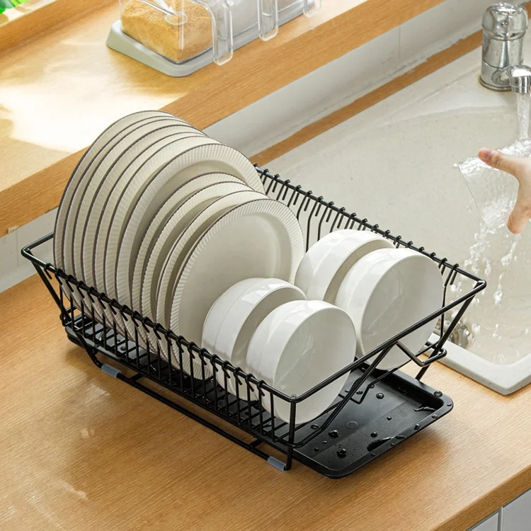 Online Dish Drying Rack with Drainboard Drainer Kitchen Light Duty Countertop Utensil Organizer Storage for Home