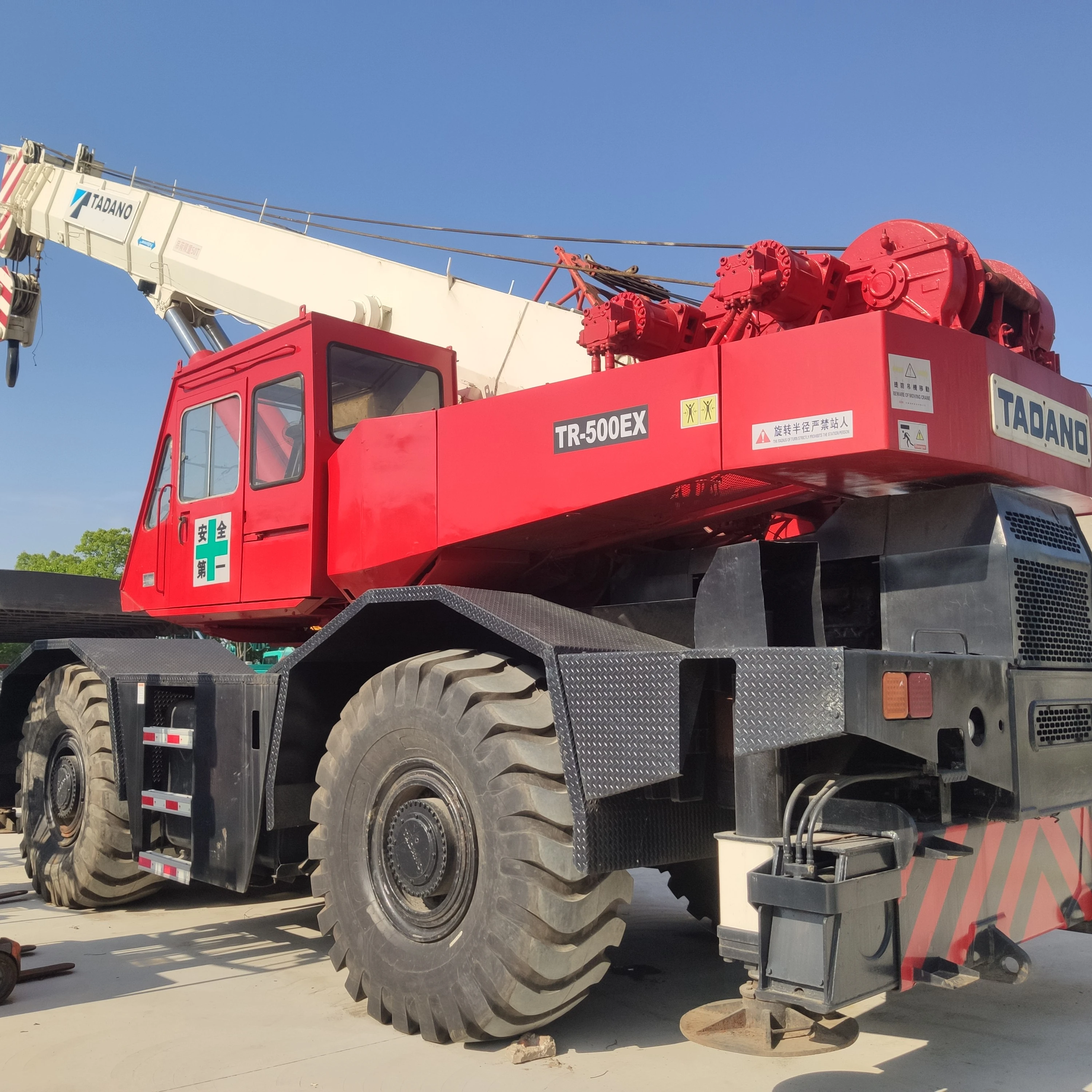Tadano rough terrain Used 50 ton TADANO TR-500E TR-500M off road crane made in Japan