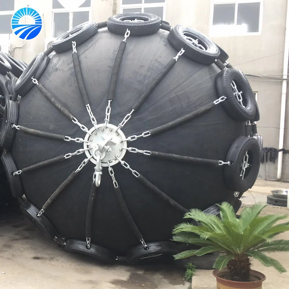 pneumatic yokohama marine rubber fender with chains and tyres