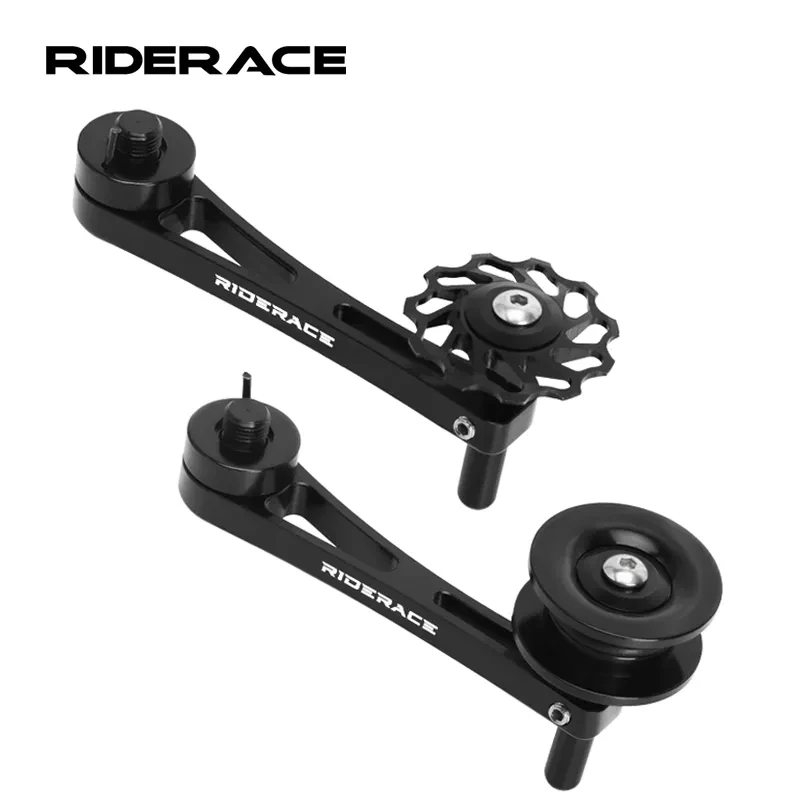 RIDERACE Single Speed Chain Tensioner Aluminum Alloy MTB Chain Guide Pulley Rear Derailleur Road Bike Chain Anti-drop Stabilizer