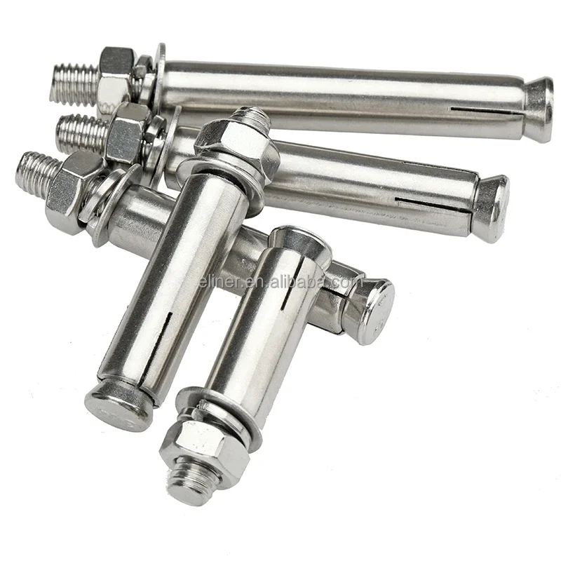 Internal Expansion Screw Hexagonal Bolt 304 Stainless Steel Sleeve Anchor Bolts for Brick Wall Concrete Extended