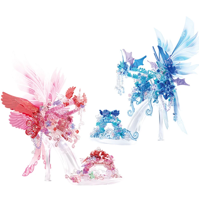 New Arrivals SEMBO Blocks 804244-45 Crystal shoes model MOC Micro Building Blocks kit Puzzle educational Blocks toy for kids