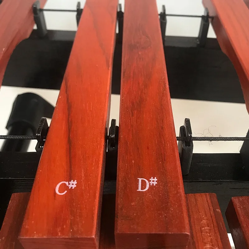 Wholesale 37 Key orff professional Glockenspiel xylophon Wooden Bar 37 Tone Red Wood Xylophone with Stand